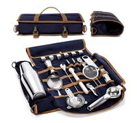 Travel Bartending Backpack,Portable Bartender Carrying Bag,Cocktail Shaker Set Storage Bag,Mobile Barware Tool Bag,with Shoulder Strap,for Travel Home