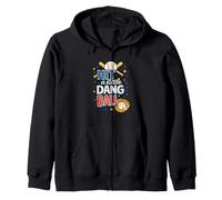 Travel Baseball Team Hit the Dang Ball Funny Motivation Zip Hoodie