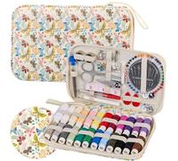 Travel Basic Sewing Kit for Adults 130 PCS Professional Sewing Accessory | Printing Sewing Kit Butterfly Pattern Sewing Set 130 PCS Professional Sewing Supplies Accessory for Beginners & Emergency