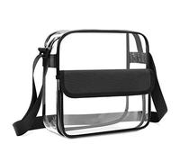 Travel Beach Slung Bag Shoulder Bag Bag Transparent Single Storage Messenger Bags Messenger Bag Women Work (Black, One Size)