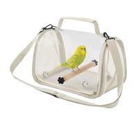 Travel Bird Cage - 25.5x19x18cm Portable Birds Cage, Foldable Bird Carrier | Birds Carrier For Pet Outing Indoor Outdoor, For Finch Cockatiel Macaw Parakeet Hamster Support, Includes Standing Stick &