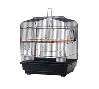 Travel Bird Cage, Bird Travel Carrier Cage With Handle, 2 Standing Pole, 2 Food Container And Swing For Lovebirds Cockatiels Small Parrots Canaries 46x36x52cm