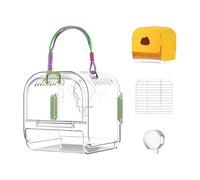 Travel Bird Cage - Parakeet Carrier With Extendable Tray,Portable Bird Cage Housing For Macaw Conure Cocketile Starling Canary