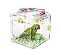 Travel Bird Cage - Portable Acrylic Transport Cage - Clear Compact | Transparent Acrylic Bird Cage, Portable Design, Good Vision, Convenient Transport, for Parrots, Macaw, Sparrows, Garden, Re