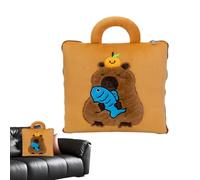 Travel Blanket Airplane,2 in 1 Capybara Plane Blanket Travel Throw Pillow | Sleeping Mat Back Cushion Compact for Kids Adults Office Daycare Dorm Camping Car Airport Home School