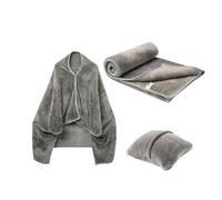 Travel Blanket and Pillow - Throw Pillow Combo for Airplane Travel Lightweight,Flannel Blanket, Warm Traveling Plane for