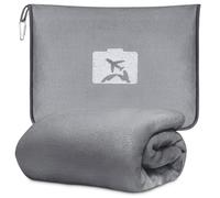 Travel Blanket Pillow Blanket 2 in 1, Travel Blanket Ultralight Warm Blanket Car 152 x 127 cm, Transformation Pillow Aeroplane Pillow for Holiday, Office, Home, Business Trip (Grey)