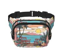 Travel Bliss Square Double-Layer Waist Bag for Outdoor Activities Such as Sports, Travel, Hiking, Cycling