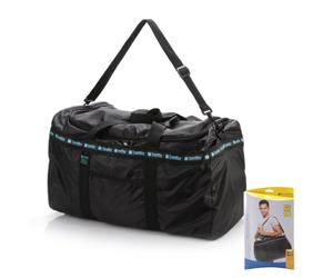 Travel Blue Extra Large Folding Duffle Bag 30L - Lightweight Foldable Travel & Shopping Bag - Heavy Duty 35kg Capacity - Compact Packable Holdall with Shoulder Strap, Carry Handles & Pockets