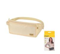 Travel Blue Lightweight RFID Blocking Money Belt - Passport Holder Travel Wallet & Bum Bag, Water-Resistant & Soft Material for Ultimate Comfort, Fits Passport, Cards & Money (Beige)