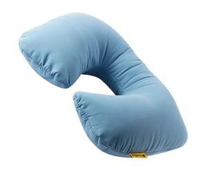 Travel Blue Luxurious Cotton Inflatable Travel Pillow - Cozy Neck Pillow for Travel with Soft Microfiber Cover & Synthetic Down Layer, Eco-Friendly & Compact Design for Easy Storage