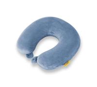 Travel Blue Memory Foam Travel Pillow - Super Soft Velveteen Neck Pillow with Removable Cover & Washable, Ideal for Relaxing Comfort on Long Journeys, 94% Polyester, 6% Spandex (Blue)
