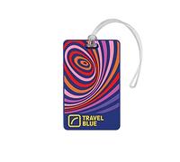 Travel Blue Premium Luggage Tag & Name Label - Durable, Easily Identifiable Suitcase Tag, Colourful Design, Robust Rubber Material, Ideal for Suitcases, Travel Bags & Hand Luggage (Waves)