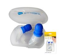 Travel Blue Silicone Flight Ear Plugs - Travel Ear Plugs for Sleep, Reduce Noise & Pressure, Comfortable & Hygienic Silicone, Perfect for Flights - Travel Essentials for a Peaceful Journey Light