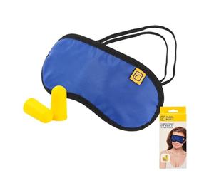 Travel Blue Sleep Mask Set - Eye Mask for Sleeping with Reusable Ear Plugs, Comfortable Travel Companion, Blocks Light and Noise, Eco-Friendly Material, Ideal for Relaxing Journeys
