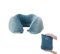 Travel Blue Tranquility Foldable Memory Foam Travel Pillow for Airplane Flight Pillow - Ergonomic Neck Pillow for Spinal Alignment and Comfort - High-Density Memory Foam Molds to Neck and Shoulders