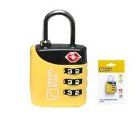Travel Blue TSA Approved 3-Dial Combination Suitcase Padlocks - Lock for Luggages, Suitcases, Backpacks & Travel Bags - Travel Bag Gym Locker Small Padlock with Code