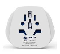 Travel Blue World To Uk Plug With Earthed Adapter One Size White