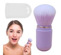 Travel Blush Brush, Retractable Makeup Brushes, Premium Retractable Brush, Retractable Foundation, Soft Compact Makeup with Cap for Powder Blushing Foundation