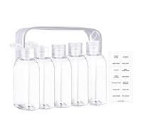 Travel Bottles - 100ml Refillable Containers, Portable Spill Proof Bottles, Lightweight & Clear Design | Multi-Purpose, Home Gym, Hiking, Camping, Holidays, f