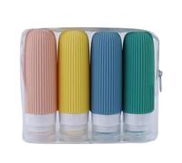 Travel Bottles for Toiletries, 100ml Travel Bottles, Travel essentials with toiletry bag, Leak Proof Silicone Squeezable Travel Accessories for Shampoo Body Wash Holiday essentials (Multi 4 set)