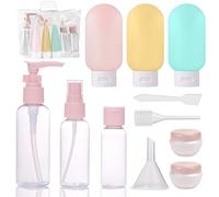 Travel Bottles for Toiletries,12 Pcs Silicone Travel Bottles Containers with Waterproof Bag Squeezable Travel Accessories for Lotion Shampoo Conditioner Skincare Cosmetics