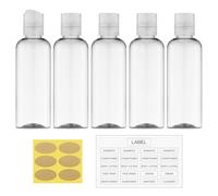 Travel Bottles for Toiletries 3.4 oz - Travel Size Containers for Shampoo Plastic - Small Empty Lotion Squeeze Bottle for Liquid TSA Approved - Leak Proof Mini Conditioner Refillable Clear 100ml