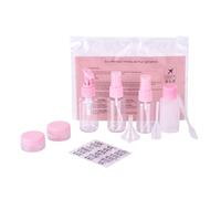 Travel Bottles for Toiletries,9 PCS Leak Proof Refillable Travel Containers Liquid Containers with Clear Toiletries Bag for Cosmetic Shampoo Lotion Makeup Shower Hand Soap (pink)