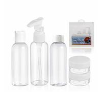Travel Bottles For Toiletries Clear Travel Bottles With Zip Pouch Bag Leak Proof Refillable Bottle Set For Shampoo Conditioner Cosmetic Body Lotion Cleanser Shower Gel Travel Essentials (Pack Of 5)