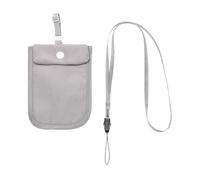 Travel Bra Wallet for Women - Hidden Pocket | Concealed Security Pocket | Lightweight Secret Holder for Money Card Keys | Secure Concealed Organizer for Travel, Flights, Outdoor Adventure, gray, see