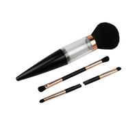 Travel Brush Set | 5 Pieces Reusable Cosmetic Tool - Eyeshadow and Foundation Brushes Kit | For Girls Beginner Vanity Bod