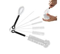 Travel Brush Set for Bottles | 7 Pieces Cleaning Set with Brush for Bottles and Straws - Flexible Multipurpose Brush for Straws Narrow Neck