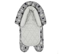 Travel Bug Baby & Toddler 2-in-1 Head Support Duo Head Support for Car Seats, Strollers & Bouncers (Black/Grey/White)