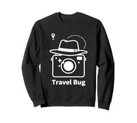 Travel Bug Camera Minimal Wanderlust Photographer Design Sweatshirt