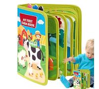 Travel Busy Toy - Farm Theme Activity Book, Kids Early Learning Quiet Play Board with Interactive Educational Design for Preschool Boys Girls Portable for Home Travel Bedroom Cradle