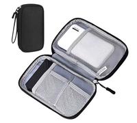 Travel Cable Organiser Bag, Portable Electronics Travel Organizer Tech Pouch, Universal Cord and Travel Gadgets Cable Pouch for Cables Power Bank Earphone USB Drive Hard Disk (Single-Layer Black)