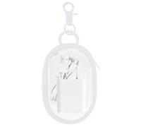 Travel Cable Organizer Bag - Data Cable Storage Case with Carabiner | Zipper Headphone Cases - Ideal Cable Organizer for Travel and Diar Use, White, Consulte la descripción, See description