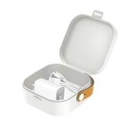Travel Cable Organizer Case | Portable Charger Case with Handle | Travel Technology Organizer - For Home School Gym Daily Transportation, white, Se référer à la description, Refer to description