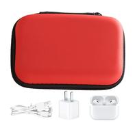 Travel Cable Organizer - Hard EVA Zippered Storage Bag, Portable Electronics Case with Soft Inner Lining, Prevent Earphones,Broken Cables, for Cords and Chargers 3.94x2.76 Inch, Black