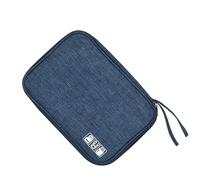 Travel Cable Storage Bag, Electronics Travel Case Practical Classified Storage Large Capacity Durable Multifunctional (Dark Blue)