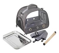 Travel Cage for Birds Portable Bird Cage Standing Perch Tray