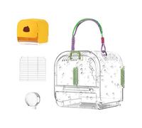 Travel Cage for Birds, Transport for Parrots with Removable Tray - Playful Breathable Habitat for Pet Birds such as Inseparable Sparrows Macaw and Cockpit