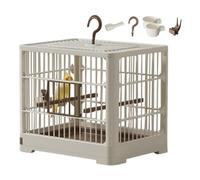 Travel Cage for Small - 11.8 x 9.1 x 10.2 Inches, ABS PP Olive Brown, Portable Transport Box, Lightweight Transport Container, Detachable Tray with Picci Hook Handle