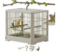 Travel Cage for Small Birds: Portable Carrier, Hook Handle, Standing Pole, Compact Design | Long Lasting Bird Cage for Parakeets, Finches, Parrots, Lovebirds, Lovebirds,