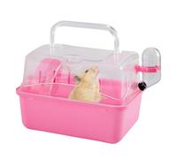 Travel Cage Small Animals - 35x25x25cm Portable Hamster Carrier, Multi-Purpose Getaway Crate | Dwarf Hamster Guinea Pig Pet Carrier Easy Transport Outdoor Travel Safe Ventilated