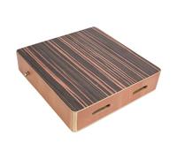 Travel Cajon Ebony Clear and Delicate Pitch Simple Cajon Box Drum Light Weight Portable Flat Hand Drum with Adjustable Strap for Daily Practice Stage Performance