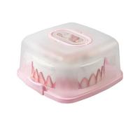 Travel Cake Box For On The Go | Clear Reusable Food Keeper | 25cm Cake Holder With Lid | for Serving Pie Cupcake Dessert Muffin Bread Fruit While Traveling Home and Apartment