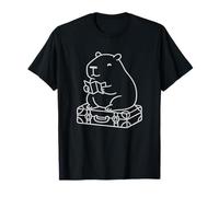 Travel Capybara on a Vintage Suitcase T-Shirt