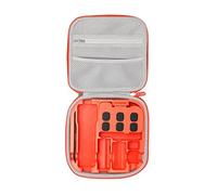 Travel Carrying Case for DJI Osmo Pocket 3/Pocket 4 Creator Combo, Portable PU Hard Shell Storage Bag, Waterproof Protective Cover with Magnetic Pad Camera Accessories (Pocket 3 Orange)