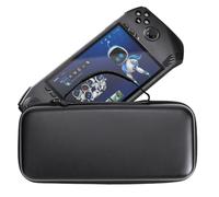 Travel Carrying Case for MSI Claw Gaming Handheld Portable Storage Box Artificial Leather Waterproof Protective Bag Handbag Game Accessories (Black)